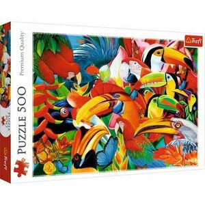 Puzzle Trefl Pasari colorate, 500 piese imagine