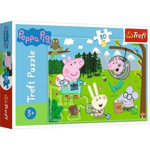 Puzzle Trefl Peppa Pig, In Drumetie, 30 piese imagine