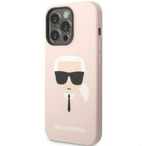 Protectie Spate Karl Lagerfeld Liquid Karl Head MagSafe pentru Apple iPhone 14 Pro Max (Roz) imagine