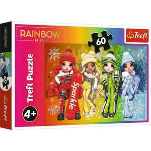 Puzzle Trefl Rainbow High, Papusile Jucause, 60 piese imagine