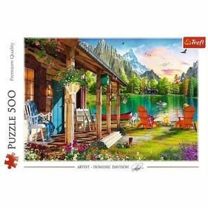 Puzzle Trefl Cabana din munti, 500 piese imagine