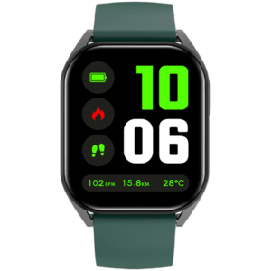 Smartwatch CANYON Chatter SW-58, Ecran IPS 1.8inch, Apel Bluetooth, Asistent vocal cu AI, Android/iOS, 123 moduri sport, Monitorizare sanatate, Waterproof IP67 (Negru/Verde) imagine