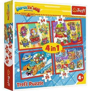 Puzzle Trefl 4 in 1 SuperThings Spionii Secreti, 35/48/54/70 piese imagine