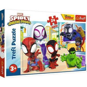 Puzzle Trefl Maxi Spidey si prietenii lui extraordinari, 24 piese imagine