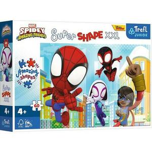 Puzzle Trefl Junior Super Shape XXL, Prietenii lui Spidey, 60 piese imagine