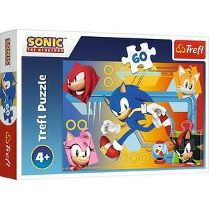 Puzzle Trefl Sonic In actiune, 60 piese imagine