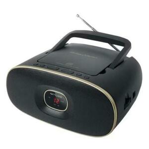 Radio CD Player Portabil MUSE MD-202 VT, Mufa AUX-IN, Display LED, Antena FM (Negru) imagine