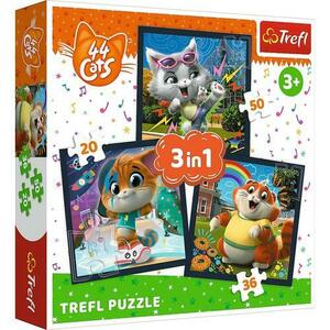 Puzzle Trefl 44 Cats Pisicile dragalase, 20/36/50 piese imagine