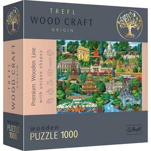 Puzzle din lemn Trefl Obiective turistice din Franta, 1000 piese imagine