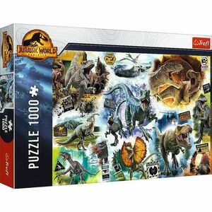 Puzzle Trefl Jurassic World, Pe urmele dinozaurilor, 1000 piese imagine