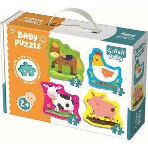 Puzzle Trefl Baby Clasic, Animale la Ferma, 3/4/5/6 piese imagine