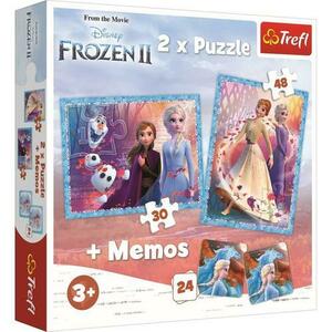 Puzzle Trefl 2 in 1 Disney Frozen II - Tinutul misterios, 78 piese imagine