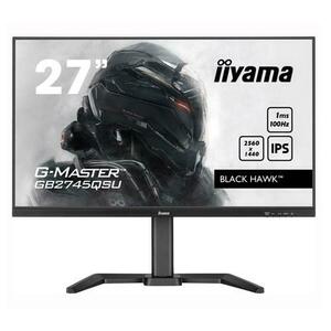 Monitor Gaming IPS LED Iiyama 27inch GB2745QSU-B2, QHD (2560 x 1440), HDMI, DisplayPort, Boxe, Pivot, 100 Hz, 1 ms (Negru) imagine