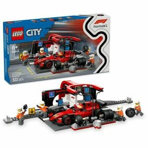 LEGO® City - Boxa si mecanici F1® cu masina Ferrari 60443, 322 piese imagine