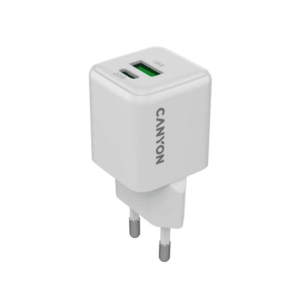 Incarcator retea Canyon CNS-CUW20AC, 1 x USB-A, 1 x USB-C, 20W, Alb imagine