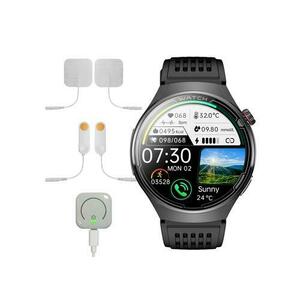 Smartwatch iSEN FD06, Ecran HD 1.85inch, Monitorizare Somn, Glicemie, SpO2+ECG, HR, Apel Bluetooth, SOS, Asistent Vocal, Monitorizare Menstruala (Negru) imagine