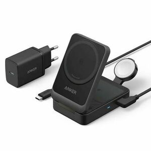 Incarcator Retea Wireless Anker B2557311 MagGo 3in1, 15W, 1.67A, (Negru) imagine