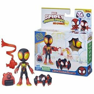 Set de joaca Spidey and his Amazing Friends - Web-Spinners, Figurina si accesorii, Miles Morales 10 cm imagine