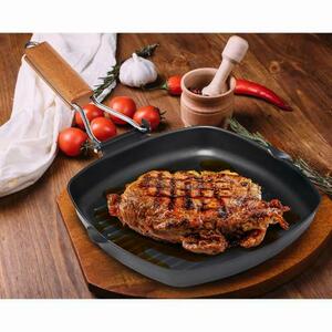 Tigaie grill Delis Heinner VN-SYN-XB01, 24cm (Negru) imagine