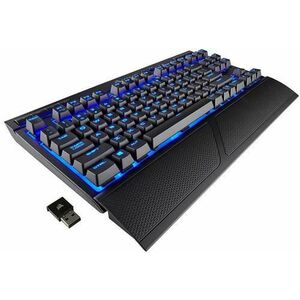 Tastatura Gaming Corsair K63, Wireless, Mecanica, Iluminata, LED Albastru, Cherry MX Red (Negru) imagine