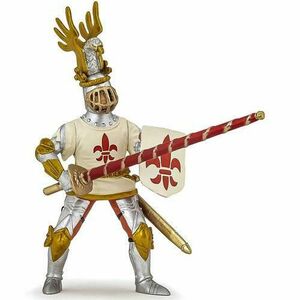 Figurina Papo - Personaje medievale, Cavaler Crin Alb imagine