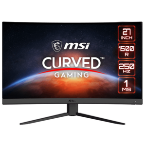 Monitor Gaming VA LED MSI 27inch G27C4X, Full HD (1920 x 1080), HDMI, DisplayPort, AMD FreeSync, Ecran Curbat, 250 Hz, 1 ms (Negru) imagine