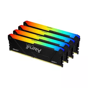 Memorie Desktop Kingston Fury Beast RGB 64GB(4 x 16GB) DDR4 3200Mhz CL16-18-18 imagine