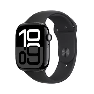 Smartwatch Apple Watch 10 GPS 42mm Carcasa Jet Black Aluminium Bratara Black Sport - S/M imagine