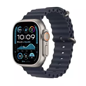 Smartwatch Apple Watch Ultra 2 GPS + Cellular 49mm Carcasa Natural Titanium Bratara Navy Ocean imagine