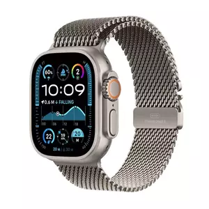 Smartwatch Apple Watch Ultra 2 GPS + Cellular 49mm Carcasa Natural Titanium Bratara Natural Titanium Milanese Loop - Small imagine