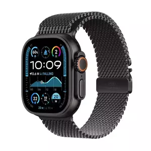 Smartwatch Apple Watch Ultra 2 GPS + Cellular 49mm Carcasa Black Titanium Bratara Black Titanium Milanese Loop - Small imagine