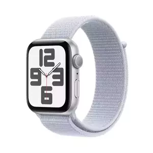 Smartwatch Apple Watch SE GPS (2024) 40mm Carcasa Silver Aluminium Bratara Blue Cloud Sport Loop imagine