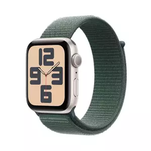 Smartwatch Apple Watch SE GPS (2024) 40mm Carcasa Starlight Aluminium Bratara Lake Green Sport Loop imagine