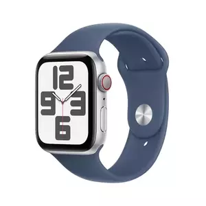 Smartwatch Apple Watch SE GPS + Cellular (2024) 40mm Carcasa Silver Aluminium Bratara Denim Sport - S/M imagine