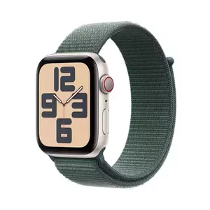 Smartwatch Apple Watch SE GPS + Cellular (2024) 44mm Carcasa Starlight Aluminium Bratara Lake Green Sport Loop imagine