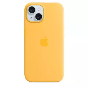 Husa de protectie Apple Silicone Case with MagSafe pentru iPhone 15, Sunshine imagine