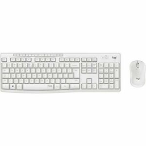 Kit wireless tastatura si mouse Logitech MK295 Silent, US layout, USB (Alb) imagine