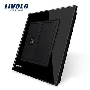 Priza simpla Livolo VL-C791V-12 (Negru) imagine