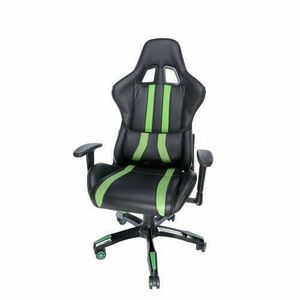 Scaun gaming Spacer TRINITY, reglabil (Negru/Verde) imagine