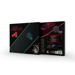 Mousepad gaming Gembird MP-GAMELED-L, Lumina LED (Negru) imagine