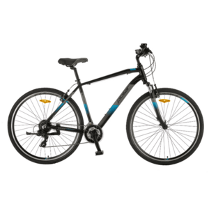 Bicicleta Trekking Polar Forester Comp, 28inch, S-M, Frane V-Brake, 24 viteze (Negru/Albastru) imagine