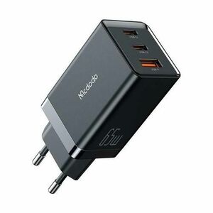 Incarcator Retea Mcdodo CH-1540, GaN 5 Mini, Fast Charge, 65W, USB, USB Type-C (Negru) imagine