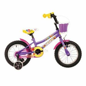 Bicicleta Copii DHS 1402, roti 14 Inch, Sistem franare V-brake Torpedo, Mov imagine