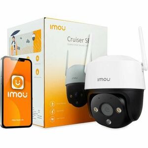 Camera supraveghere video exterior IMOU Cruiser IPC-K7CP-5H1WE, 5 MP, Wi-Fi, Alarma, Microfon, Difuzor, IP66, Zoom 8x (Alb) imagine