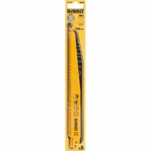 Set 5 lame de fierastrau, DeWALT, Otel, 228 mm, Galben imagine