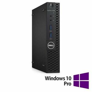 Calculator Sistem PC Refurbished DELL OptiPlex 3060 MiniPC, Intel Core i3-8100T 3.10GHz, 8GB DDR4, 256GB SSD + Windows 10 Pro imagine