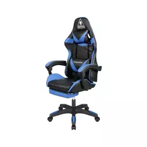 Scaun Gaming Kruger&Matz Warrior GX-150, reglabil (Negru/Albastru) imagine