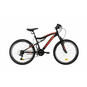 Bicicleta Copii Dhs 2445, roti 24 Inch, 18 viteze, cadru otel 400mm, Negru imagine