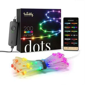 Banda flexibila cu lumini multicolore inteligente, Twinkly Dots, control smartphone, 200 LED, RGB, 10 M imagine