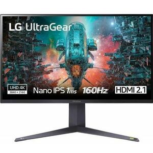 Monitor Gaming Nano IPS LED LG 31.5inch 32GQ950P-B, UHD (3840 x 2160), HDMI, DisplayPort, Pivot, 160 Hz, 1 ms (Negru) imagine